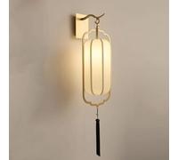 CXYWBD Stile Cinese Gold Metal Monted, E14 Antique Lantern Wall Light, Lampada da Parete in Tessuto retrò, per Home Bar Restaurant Cafe Office