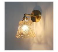 CXYWBD Vetro Vintage Braccio Swing Muro Leggero Stile Giapponese Lampada Parete in Ottone per Camera da Letto corridoio della Fattoria t-155 (Ambra)