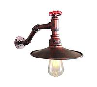 CXYWBD Vintage Industrial Lighting E27 Lamp Fixture Steampunk Water Pipe Light Headboard Lights Entryway Living Room Hallway Porch Wall Lantern,Copper Color