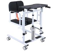 CXYZM Sedia di trasferimento del paziente con seduta divisa a 180° e sollevamento idraulico per l'assistenza domiciliare e infermieristica per anziani