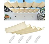 CXYZM Vela retrattile dell'ombra di Wave, baldacchino UV resistente della pergola del blocco del poliestere dell'acqua per il patio all'aperto