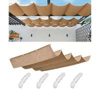 CXYZM Vela retrattile dell'ombra di Wave, baldacchino UV resistente della pergola del blocco del poliestere dell'acqua per il patio all'aperto