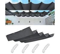 CXYZM Vela retrattile dell'ombra di Wave, baldacchino UV resistente della pergola del blocco del poliestere dell'acqua per il patio all'aperto