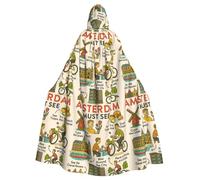 Cxzmnba Amsterdam See Travel Gui - Costume unisex per cosplay, Halloween, mantello con cappuccio per feste