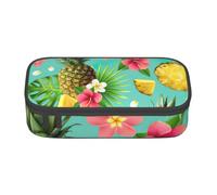 Cxzmnba Astuccio con ananas tropicale per ragazzi e ragazze, essenziale per il rientro a scuola, materiale per studenti, astuccio per matite, Nero , Taglia unica, Organizer per borse