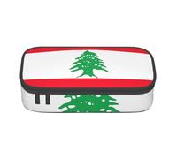 Cxzmnba Astuccio con bandiera del Libano per ragazzi e ragazze, essenziale per il rientro a scuola, materiale per studenti, astuccio per matite, Nero , Taglia unica, Organizer per borse
