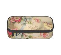 Cxzmnba Astuccio con scritta "Best Easter Wishes" per ragazzi e ragazze, essenziale per il rientro a scuola, materiale per studenti, astuccio per matite, Nero , Taglia unica, Organizer per borse