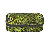 Cxzmnba Astuccio con serpente astratto verde per ragazzi e ragazze, essenziale per il rientro a scuola, forniture per studenti, astuccio per matite, Nero , Taglia unica, Organizer per borse