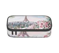 Cxzmnba Bellissimo astuccio con Torre Eiffel Parigi per ragazzi e ragazze, essenziale per il rientro a scuola, materiale per studenti, astuccio per matite, Nero , Taglia unica, Organizer per borse