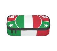 Cxzmnba Bolzano - Astuccio con bandiera italiana, per ragazzi e ragazze, essenziale per il rientro a scuola, materiale per studenti, astuccio per matite, Nero , Taglia unica, Organizer per borse