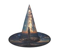 Cxzmnba Confezione da 2 cappelli per feste con cielo stellato, cappello per Halloween, accessori essenziali per festival, travestimenti e cosplay, taglia unica