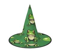 Cxzmnba Confezione da 2 divertenti cappelli verdi a forma di rana, cappello per Halloween, accessori essenziali per festival, travestimenti e cosplay, taglia unica