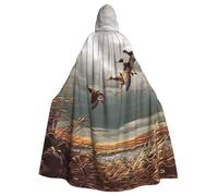 Cxzmnba Costume unisex da caccia con anatre selvatiche, mantello con cappuccio, mantello per feste a lunghezza intera
