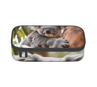 Cxzmnba Hugging Tree Koala 1 astuccio per ragazzi e ragazze, essenziale per il rientro a scuola, materiale per studenti, astuccio per matite, Nero , Taglia unica, Organizer per borse