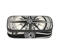 Cxzmnba Law of The Compass Navigation 1 astuccio per ragazzi e ragazze, essenziale per il rientro a scuola, materiale per studenti, astuccio per matite, Nero , Taglia unica, Organizer per borse