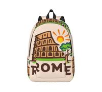 Cxzmnba Roma Colosseo Tree Sun Lands zaino con tracolla regolabile, perfetto per lavoro, viaggi, università, borsa alla moda, Nero , S, Classico