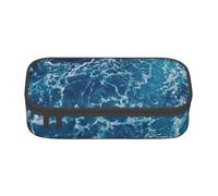 Cxzmnba Sea seen from The top, astuccio per ragazzi e ragazze, essenziale per il rientro a scuola, forniture per studenti, astuccio per matite, Nero , Taglia unica, Organizer per borse