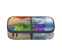 Cxzmnba Two Season Trees - Astuccio per ragazzi e ragazze, essenziale per il rientro a scuola, per studenti, astuccio per matite, Nero , Taglia unica, Organizer per borse