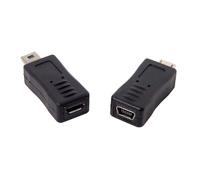 CY, 1 adattatore Mini USB femmina a micro USB maschio e 1 adattatore Mini USB maschio a micro USB femmina, di colore nero