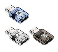 CY 3 pezzi/set adattatore di prolunga HDMI maschio 8K a HDMI 2.1 femmina UHD con luce LED intelligente, supporto HDTV 8K 60 Hz