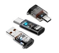 CY 3pz/lotto Tipo-C Smart LED USB-C a USB3.2 Tipo-A Adattatore OTG 10 Gbps 40 Gbps 120 W 240 W Dati Ricarica Rapida Tester Rilevatore