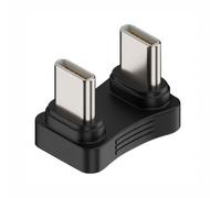 CY 480Mbps USB-C Tipo C Accoppiatore maschio-maschio Extender Adattatore dati di alimentazione Forma a U anteriore Angolato posteriore per Power Bank, telefono, laptop