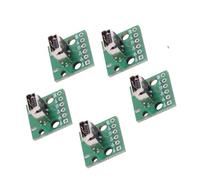 CY 5 pezzi/set fai da te OEM USB 2.0 Mini-B femmina presa connettore verticale con montaggio PCB tipo saldato 480 Mbps