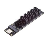 CY Adattatore 10 Gbps USB-C Tipo-C a NGFF Key B+M SATA 6 Gbps 5 porte convertitore adattatore PM selettore moltiplicatore di porte JMB575 JMS580