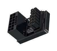 CY Adattatore 12 VHPWR ATX3.0 PCI-E 5.0 adattatore modulare di alimentazione 12 + 4 pin a 12 + 4 16 pin angolato verso il basso a 360 gradi opposto a forma di U posteriore angolato per scheda grafica