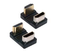 CY Adattatore 2 pezzi/lotto Up & Down HDMI 1.4 maschio tipo A a HDMI femmina Port Saver adattatore di estensione angolare posteriore a forma di U opposta a 360 gradi
