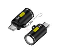 CY Adattatore 2 pezzi/set USB-C Tipo-C Maschio LED Luce Illuminazione Atmosfera Interna per Esterni Camminare Ciclismo Telefono Caricabatterie per Laptop Lampada Notturna 210 Lumen
