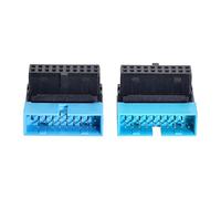 CY Adattatore 2 pz/lotto su e giù angolato USB 3.0 20pin 19pin maschio a femmina adattatore di estensione 90 gradi