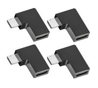 CY Adattatore 4 pezzi/lotto USB-C USB2.0 Tipo C femmina a Micro USB maschio Adattatore dati alimentazione Tipo angolato a sinistra di 90 gradi