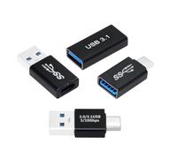 CY Adattatore 4 pezzi/set USB 3.1 Tipo-A maschio femmina a USB-C femmina adattatore di alimentazione dati 10 Gbps per laptop telefono