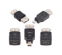 CY Adattatore 5 pz/lotto Micro USB 2.0 OTG Mini USB 5Pin Tipo-A Maschio a Femmina Adattatore di Carica Dati