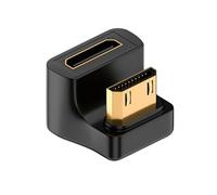 CY Adattatore 8K tipo C Mini HDMI 1.4 maschio a mini HDMI femmina 360 gradi verso l'alto opposto a forma di U indietro convertitore di estensione angolato