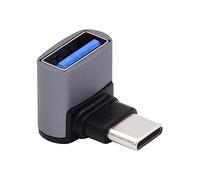 CY Adattatore ad angolo verso il basso da USB-C di tipo C a USB 3.0 femmina, adattatore OTG a 90 gradi per telefono portatile