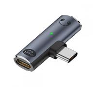 CY Adattatore audio USB-C tipo C a 3,5 mm audio DAC AUX musica 16 bit 48 kHz e adattatore di alimentazione PD da 100 W per laptop tablet telefono
