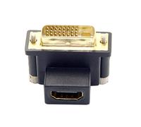 CY Adattatore da DVI maschio a HDMI femmina, 90 gradi verso l'alto, 4 K 1080p, per computer HDTV scheda grafica