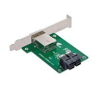 CY Adattatore da Mini SAS HD SFF-8644 a SAS interno HD SFF-8643 PCBA femmina, doppia porta con staffa a basso profilo