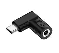 CY Adattatore DC 20 V, jack 5,5 x 2,5 mm, ingresso su uscita USB-C tipo C, spina ad angolo retto 90 gradi, adattatore di ricarica 65 W