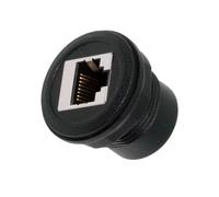 CY Adattatore di estensione patch di rete impermeabile UTP STP RJ45 femmina a CAT5E femmina per montaggio su pannello auto