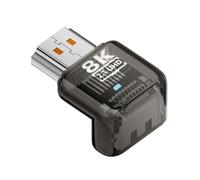 CY Adattatore di prolunga UHD HDMI maschio a HDMI 2.1 femmina con angolo di 90 gradi Up, trasparente con Smart LED 8K 60 Hz HDTV