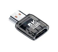 CY Adattatore di prolunga UHD HDMI maschio a HDMI 2.1 femmina trasparente con luce LED intelligente, supporto HDTV 8K 60 Hz