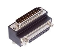 CY - Adattatore DSUB parallelo LPT AES/EBU DB25 pin maschio a femmina adattatore di prolunga connettore DB 90 gradi angolo verso il basso, DB-008-DN-HX