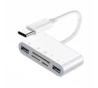 CY Adattatore Lettore Schede da USB 2.0 Tipo C USB-C a TF Micro SD SDXC Doppio USB3.0 Femmina PD 27W per Laptop Tablet Telefono