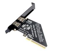 CY Adattatore PCI-Express 4.0 PCIE 8x staccabile per doppio Oculink SFF-8612 SFF-8611 VROC Raid0 per dock per scheda grafica esterna U.2 SSD eGPU