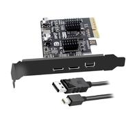 CY Adattatore per scheda di espansione grafica desktop PCI-E Express 4x e Mini Displayport 1.4 con ingresso USB 3.1 Type-C da 10 Gbps, USB-C e uscita 4K 60 Hz ASM3142