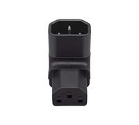 CY - Adattatore, spina IEC C14 a 90 gradi con angolo verso il basso, presa IEC C13, adattatore di prolunga di corrente, convertitore AC