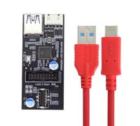 CY Adattatore splitter HUB Type-C USB-C e connettore 19/20 pin a USB 3.0 20 pin e porte doppie tipo E femmina tipo PCBA 5 Gbps